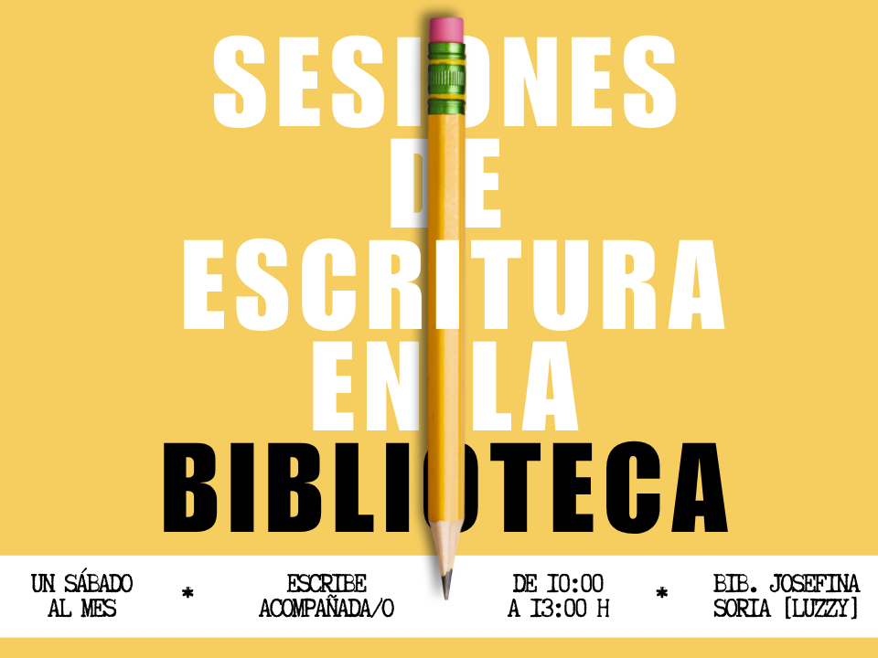 TALLER ADULTOS: Sesiones de escritura en la biblioteca